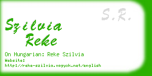 szilvia reke business card